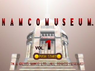 Namco Museum Vol. 1 title screen for Playstation
